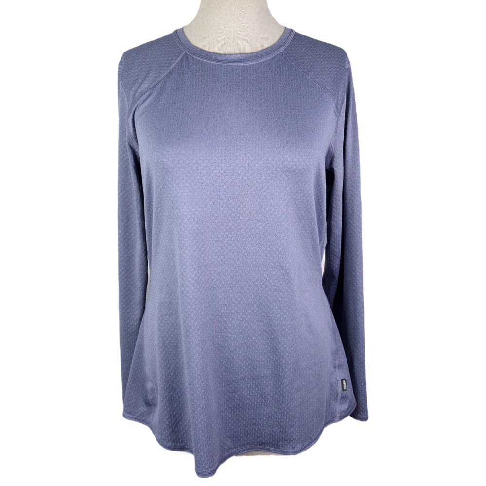 REI Co-Op Lightweight Base Layer Crew Top sz L * Purple Long Sleeve Shirt Hiking - Picture 7 of 7